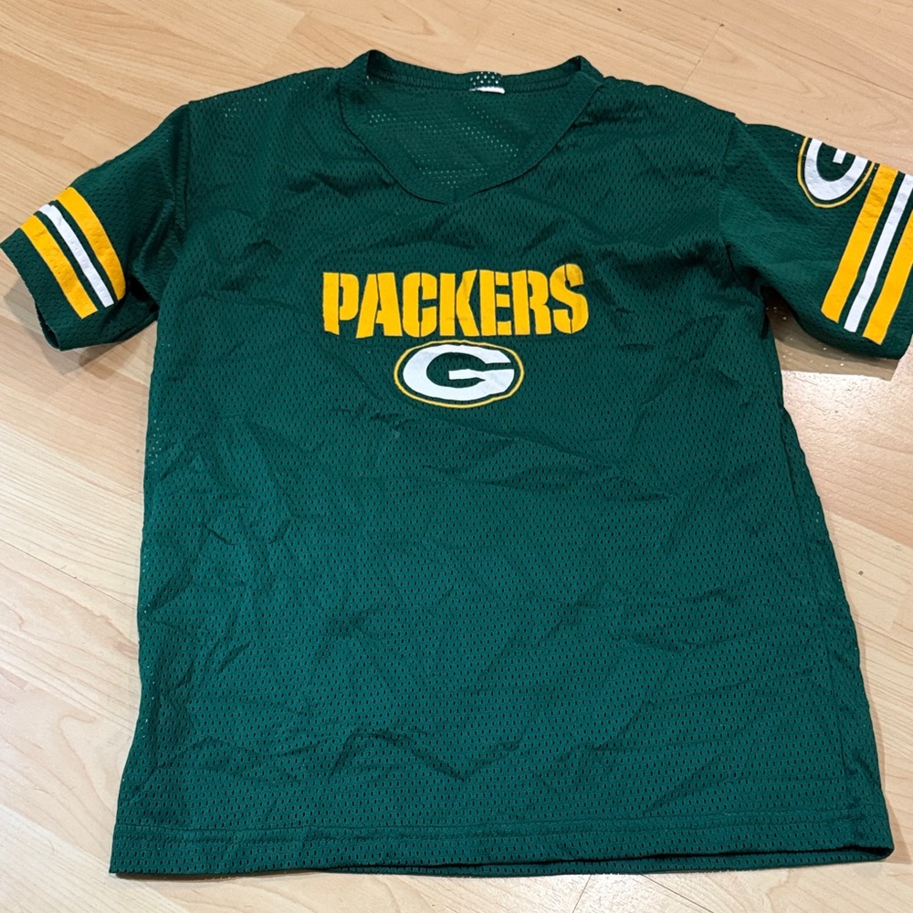 Green Packers Mesh Jersey Top